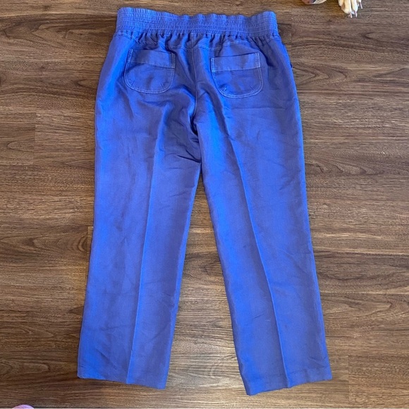 Robert‎ Louis womens pant with stretchy waist and draw string size 14 blue - Picture 5 of 5